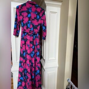 Pink, Blue ands Black Banana Republic maxi dress